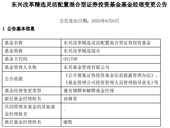康凯1413%换手率后闪电离任！孙继青“二进宫”揭秘东兴基金战略(💄)深意